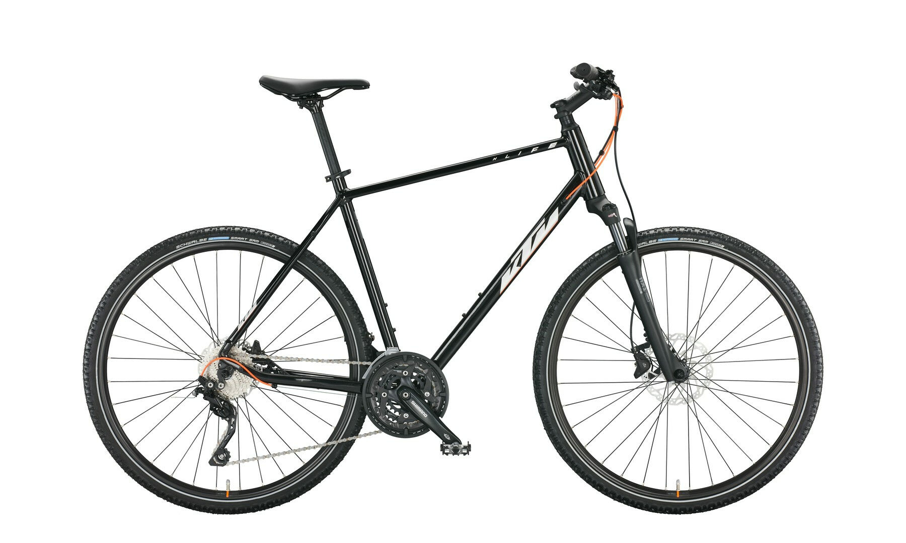 KTM X-LIFE ACTION flaming black (silver matt+orange matt) 2022 28"; Diamant