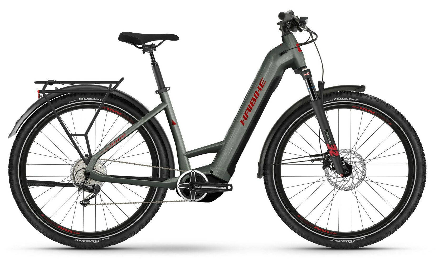 Haibike Trekking 5 olive/red-gloss 2023 27,5"; 720 Wh Wave