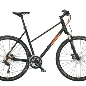 KTM X-LIFE 1964 CROSS black matt (chrome orange+chrome) 2022 28"; Trapez