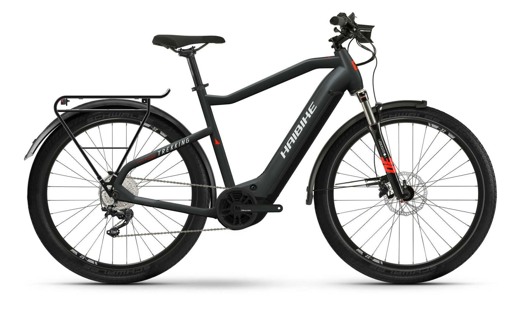 Haibike Trekking 6 matte black/red reflex 2022 27,5"; 630 Wh Diamant
