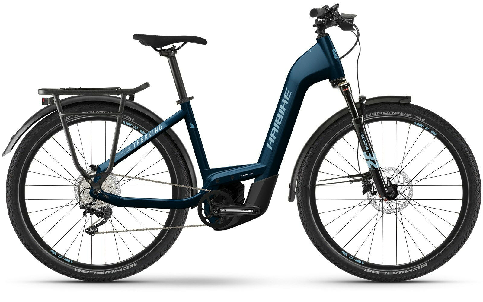 Haibike Trekking 8 gloss royal blue metallic silver 2024 27,5"; 750 Wh Wave