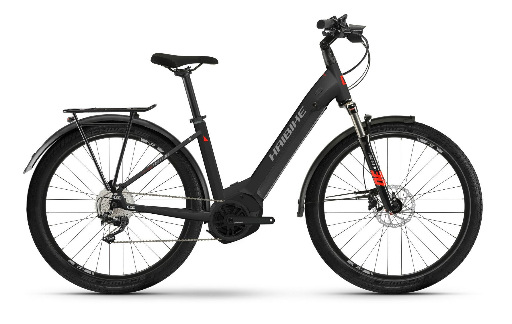 Haibike Trekking 6 matte black/red reflex 2022 27,5"; 630 Wh Wave