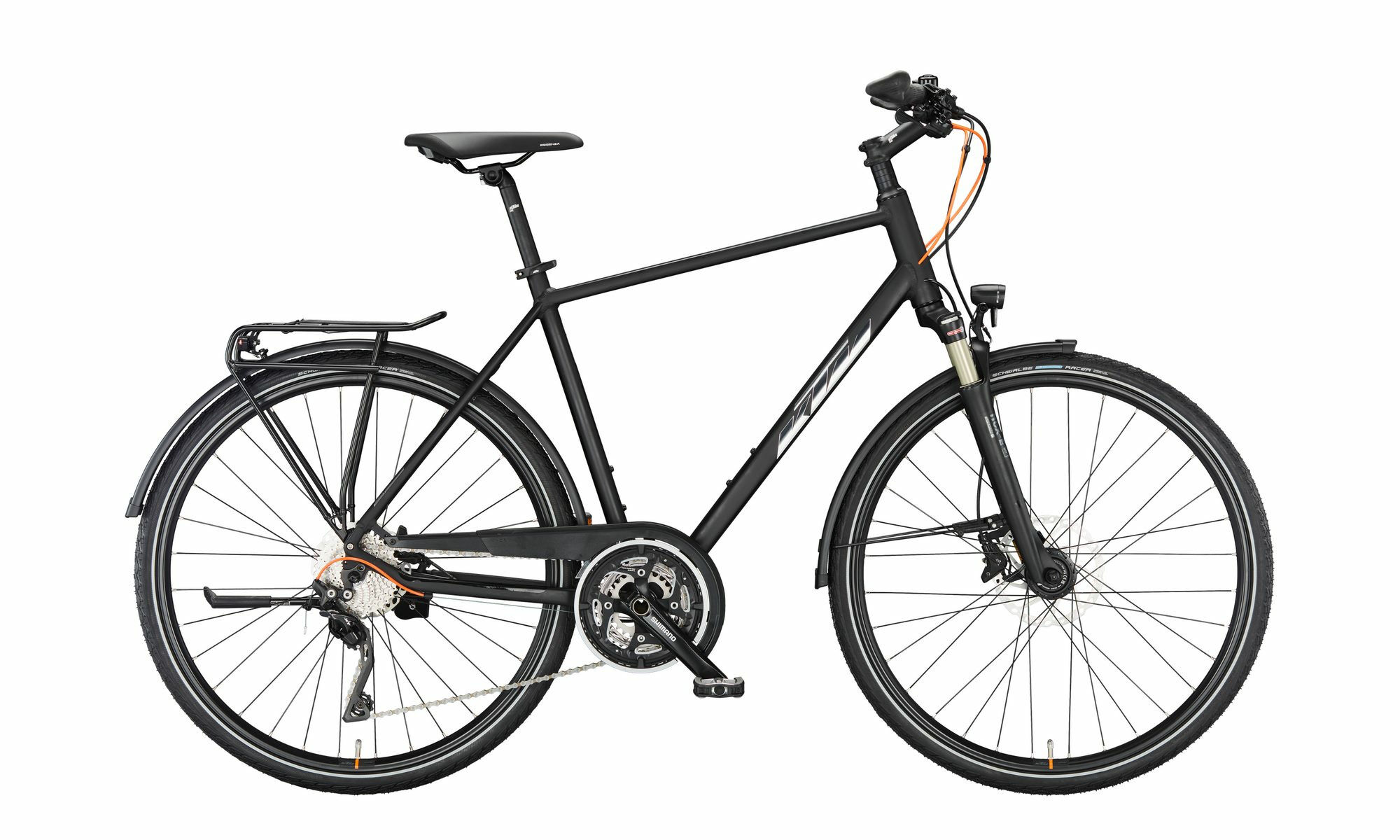 KTM LIFE 1964 black matt (chrome+chrome orange glossy) 2023 28"; Diamant
