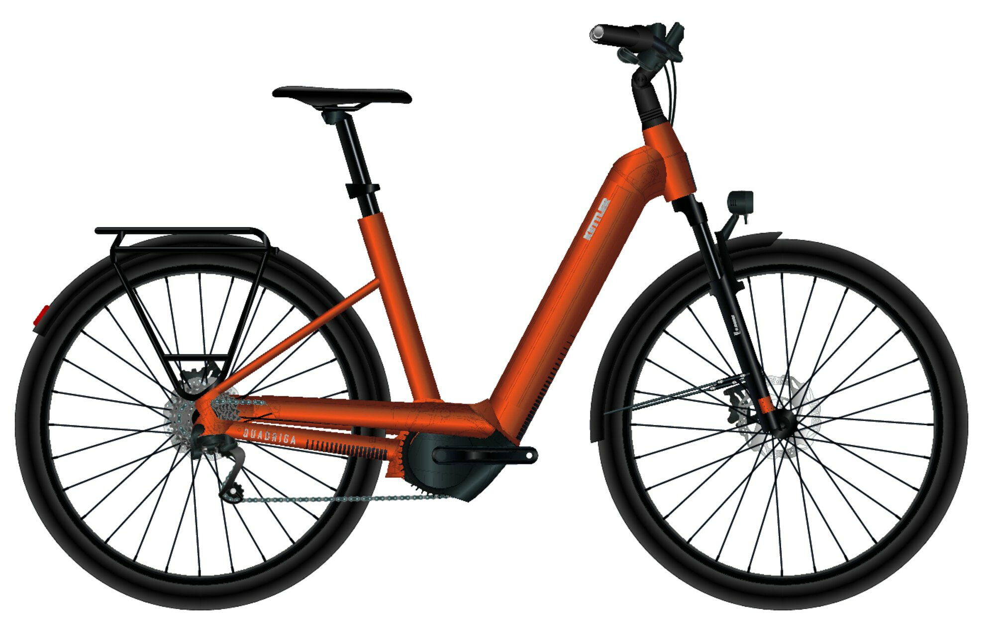 Kettler Quadriga Town & Country P10 sport orange shiny / black shiny 2022 27,5"; ...