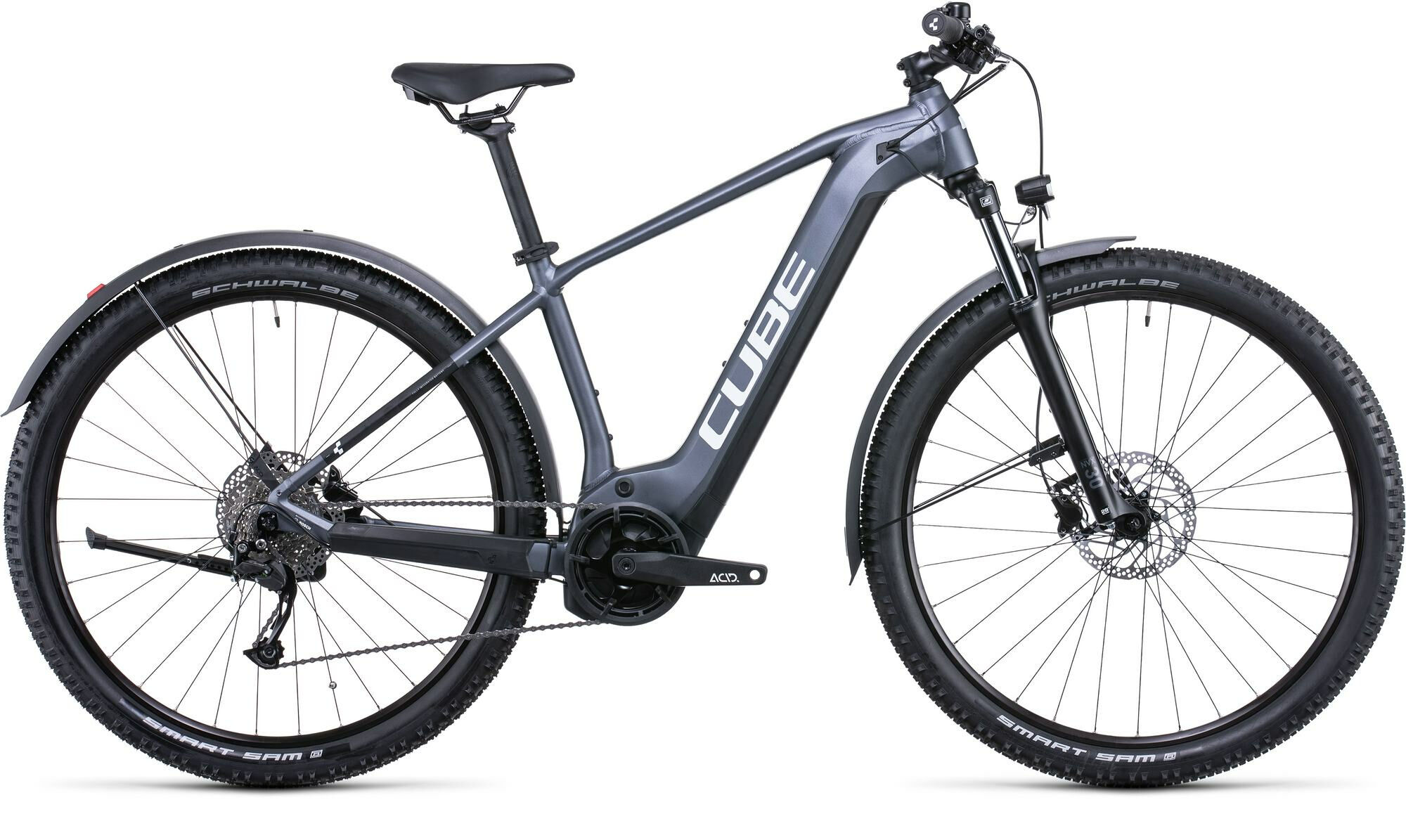 Cube Reaction Hybrid Performance Allroad metallicgreyÂ´nÂ´white 2022 29"; 625 Wh Di...