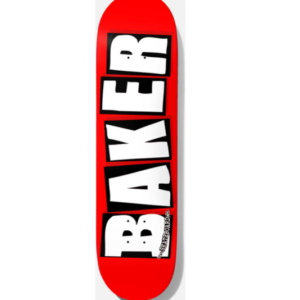 Baker Skateboard Deck Brand Logo White red/white 8.25''