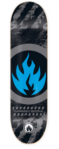 Black Label Skateboard Deck Team Circle Flame 8.25''