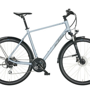 KTM X-LIFE TRACK STREET azzurro silver (dark grey+grey) 2022 28"; Diamant