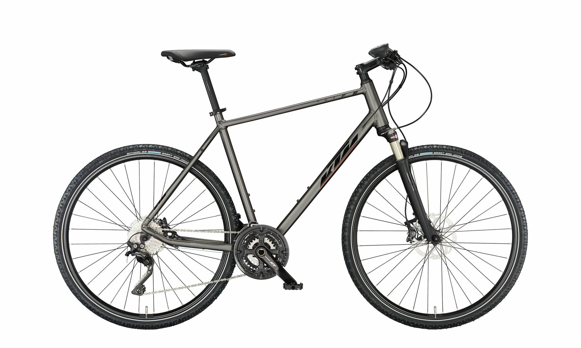 KTM X-LIFE RACE machine grey matt (black+orange glossy) 2023 28"; Diamant