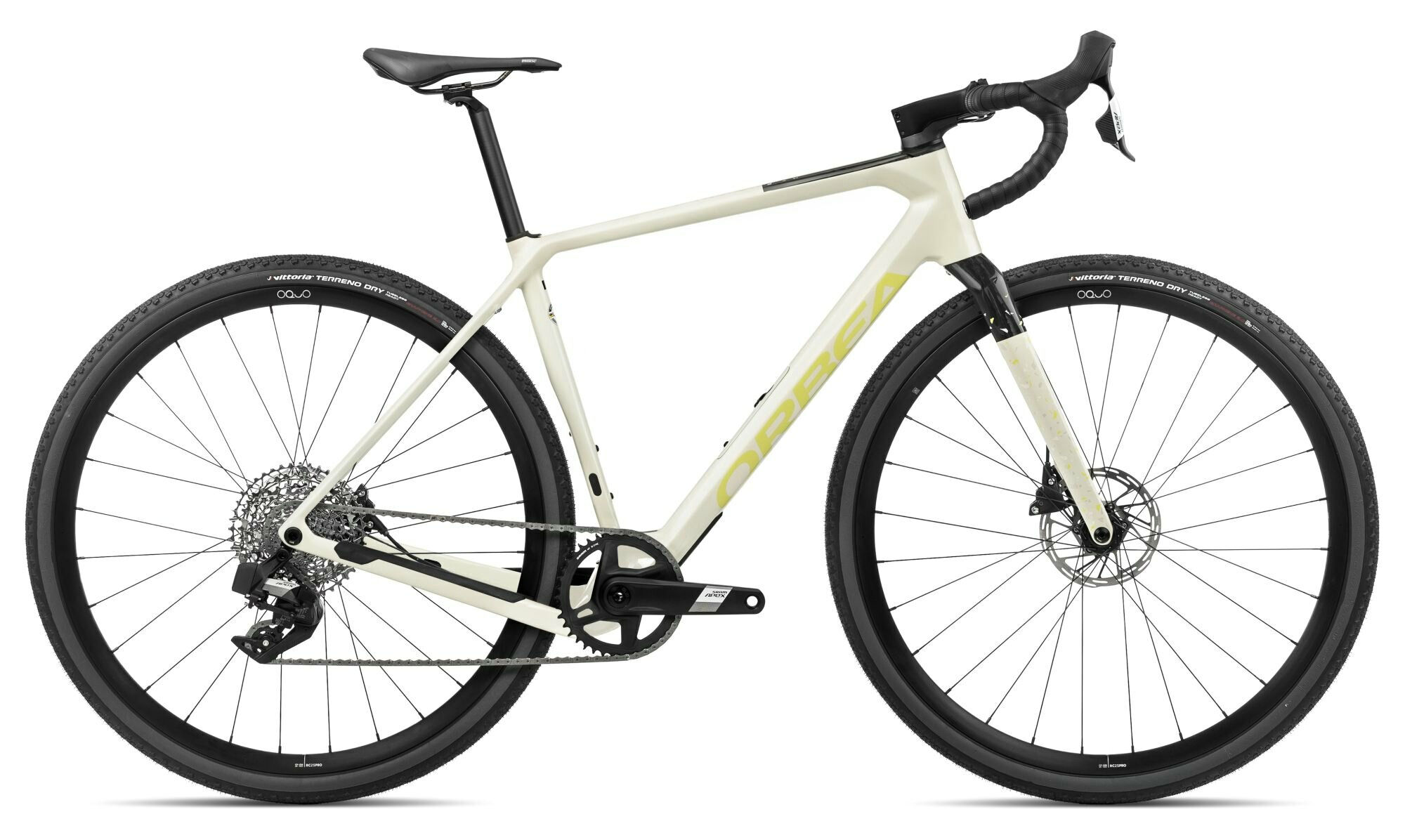 Orbea Terra M41eTEAM 1X Ivory White-Spicy Lime (Gloss) 2024 28"; Diamant
