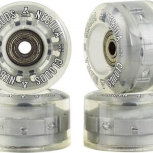 Clouds Urethane Wheels Nebula Light Up Clear/Silver 58mm
