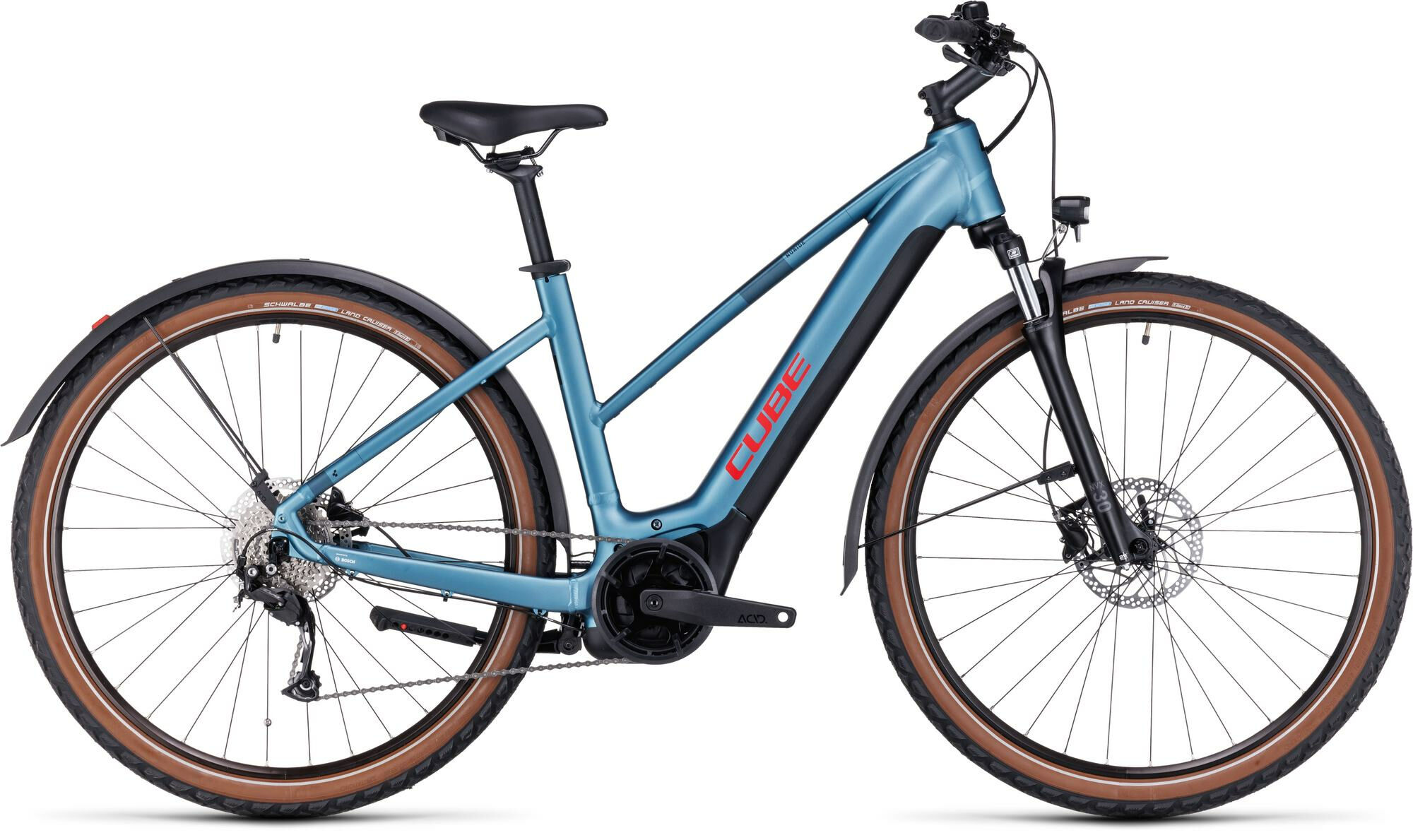 Cube Nuride Hybrid Performance 625 Allroad metalblue´n´red 2024 28"; 625 Wh Trape...
