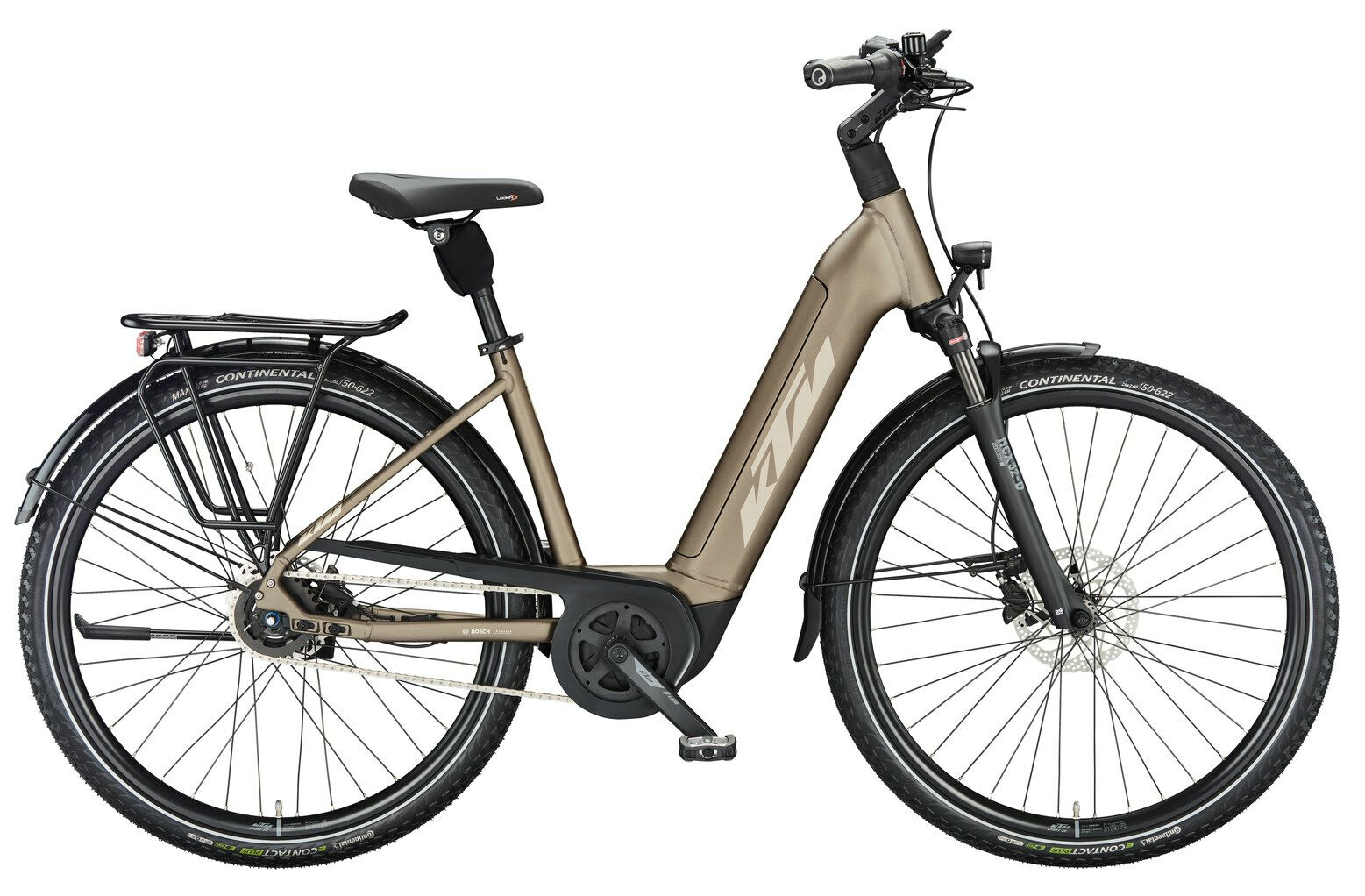 KTM MACINA CITY P610 oak matt (champagne+orange) 2023 28"; 625 Wh Wave