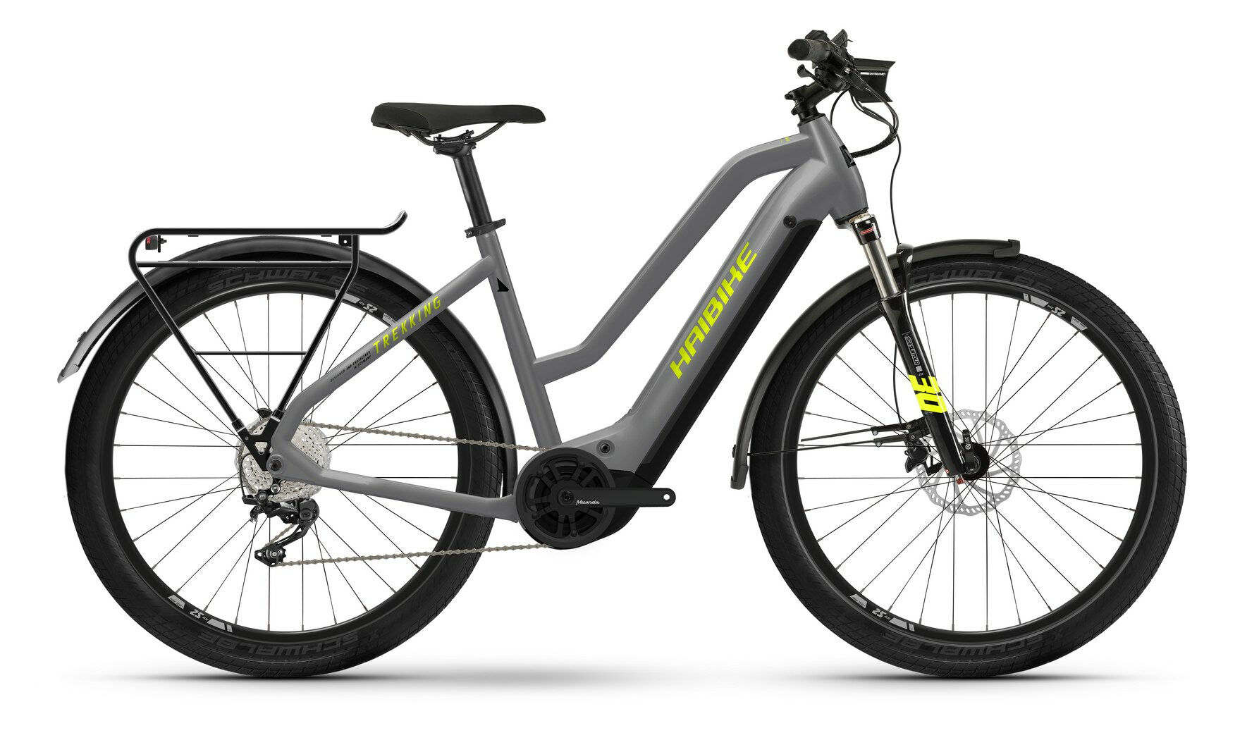 Haibike Trekking 6 gloss grey/neon yellow 2022 27,5"; 630 Wh Trapez
