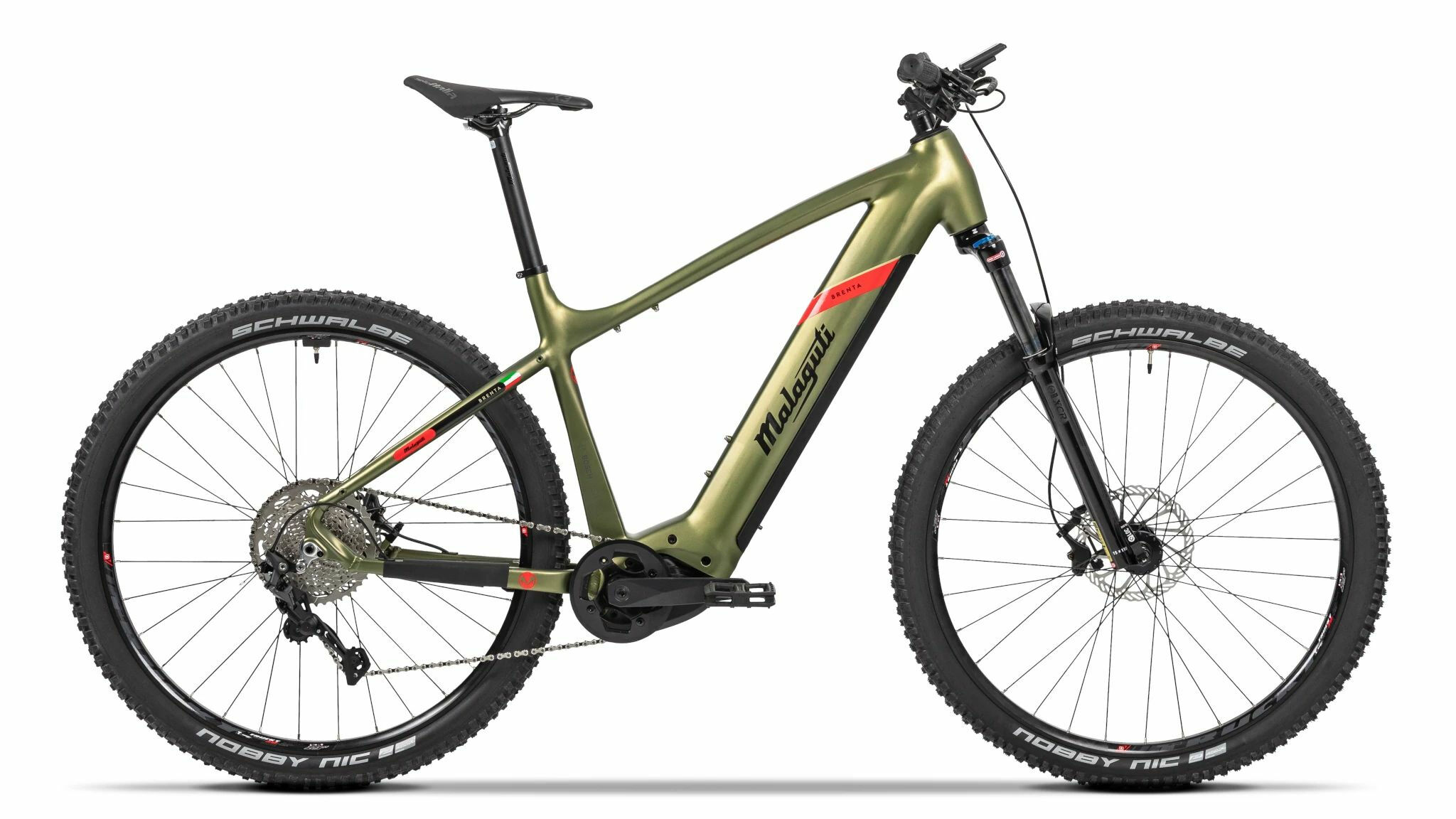Malaguti Brenta HT 5.1 Gruen/Rot 2023 29"; 750 Wh Diamant