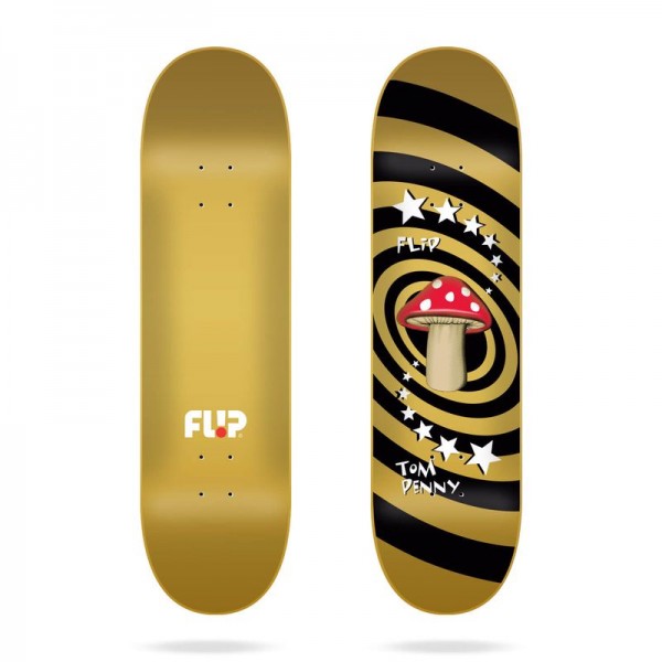 Flip Skateboard Deck Penny Mushroom Gold 8.25''