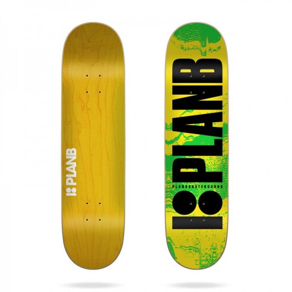 Plan B Skateboard Deck Team Original Fluor Green 8.25''