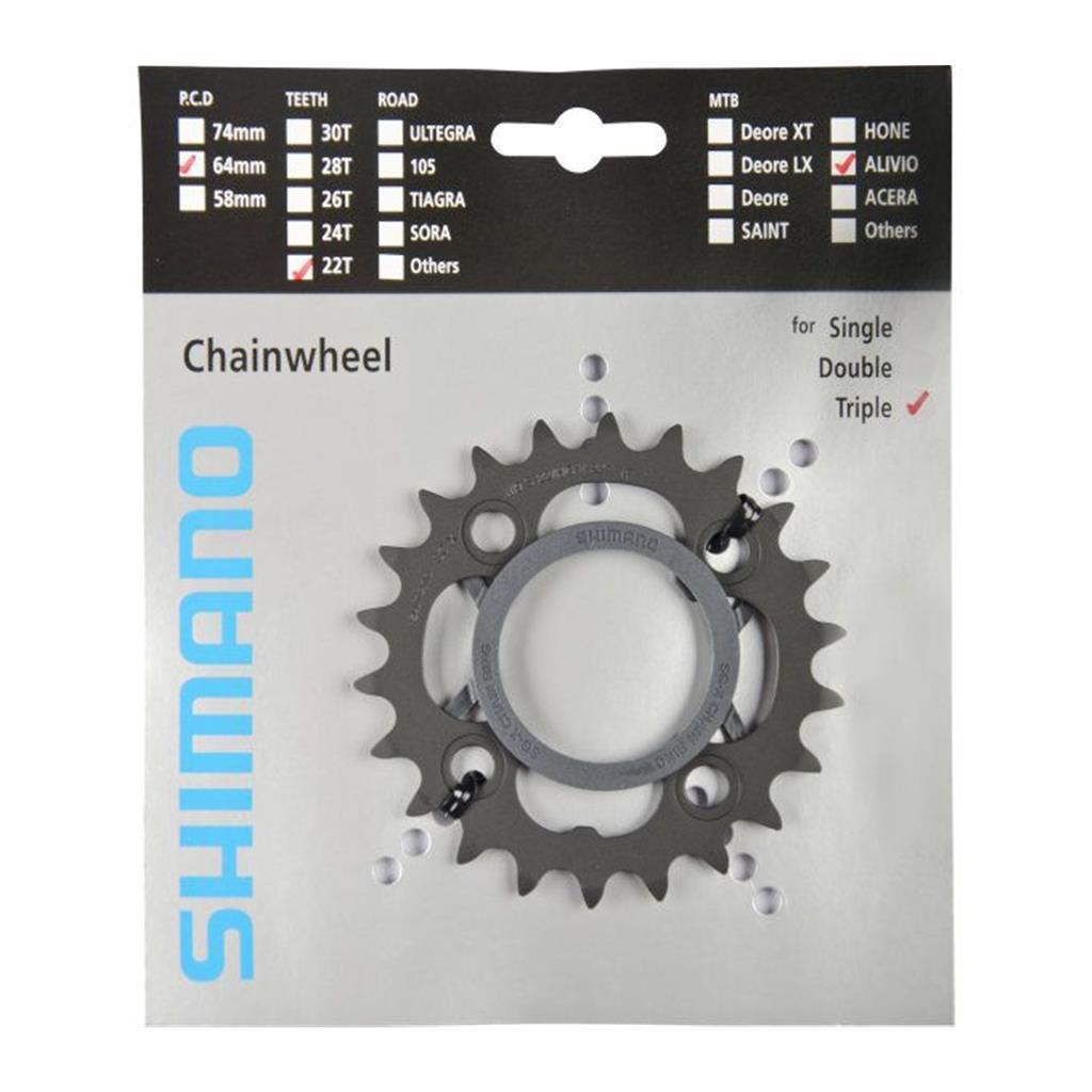 Shimano Kettenblatt 22Z M430,431 Schwarz