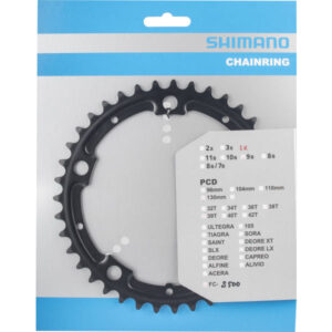 SHIMANO Kettenblatt ALFINE FC-S500 39 Zähne für KSR Innen + Außen Schwarz