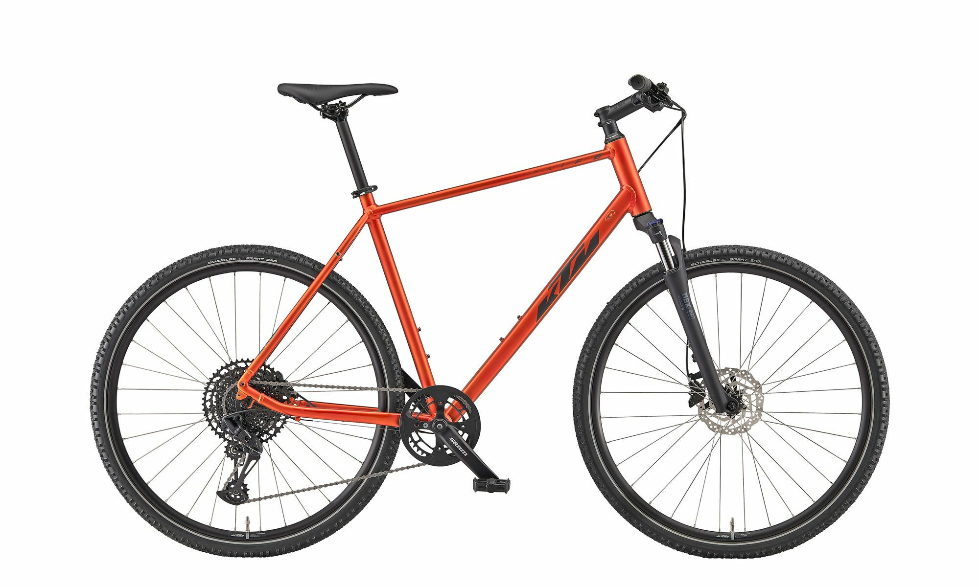 KTM X-LIFE CROSS burnt orange matt (grey+orange) 2023 28"; Diamant