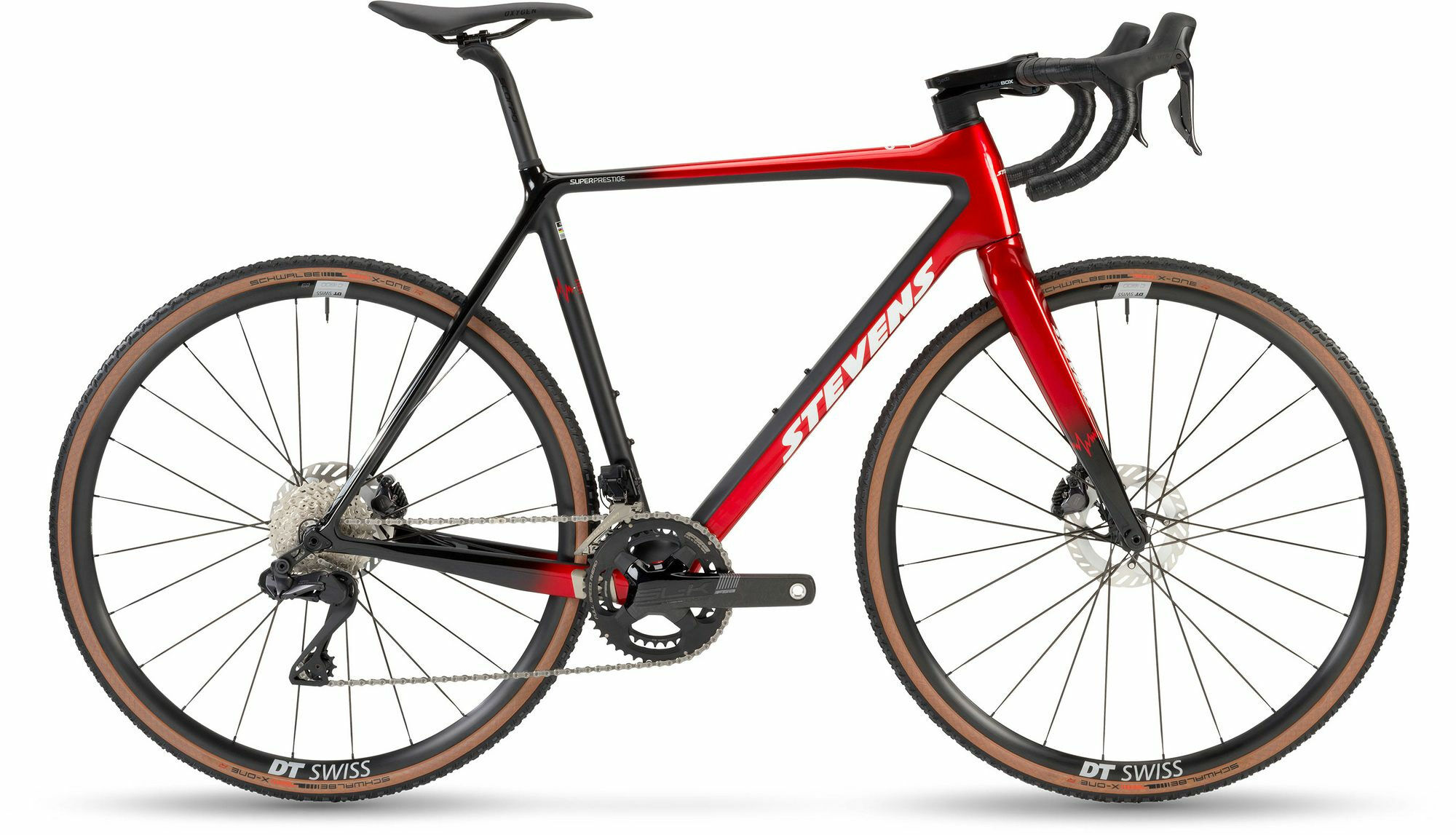 Stevens Super Prestige Di2 Chrome Red Black 2024 28"; Diamant