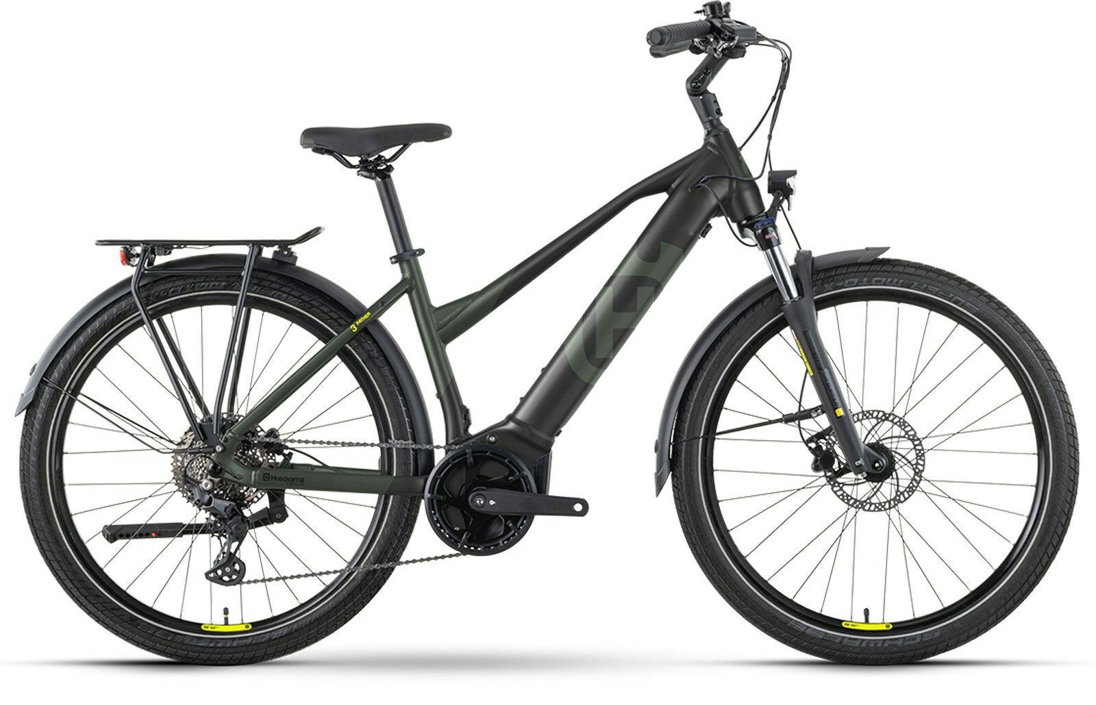 Husqvarna Pather 3 dark green / black matt 2024 27,5"; 630 Wh Trapez