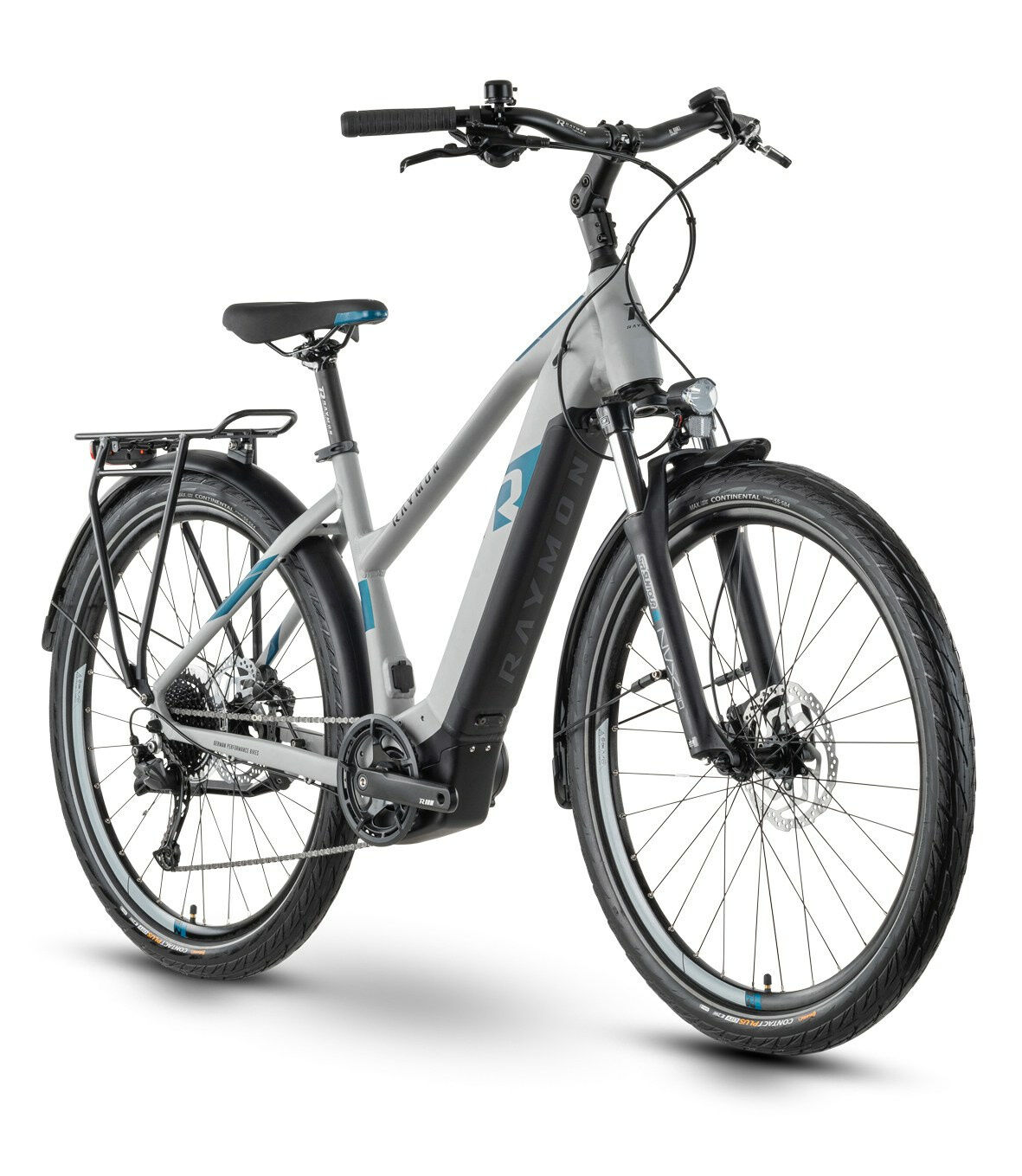 Raymon TourRay E 5.0 grey/black/space blue matt 2023 27,5"; 500 Wh Trapez