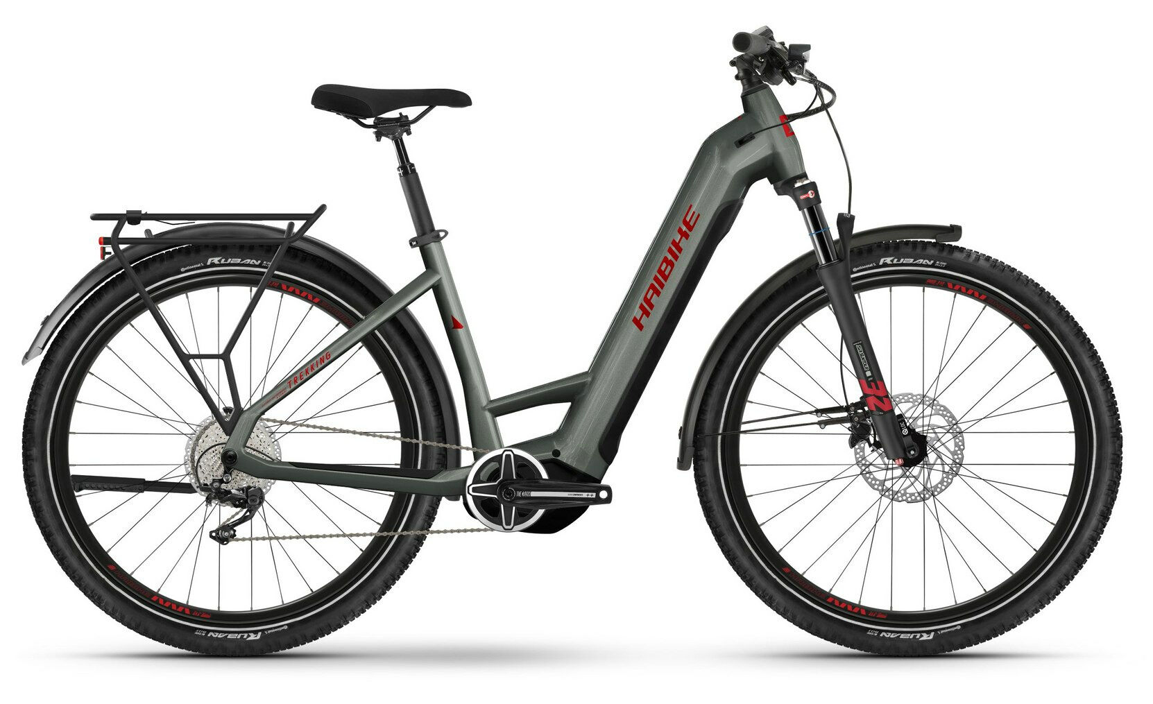 Haibike Trekking 5 olive/red-gloss 2023 27,5"; 720 Wh Wave