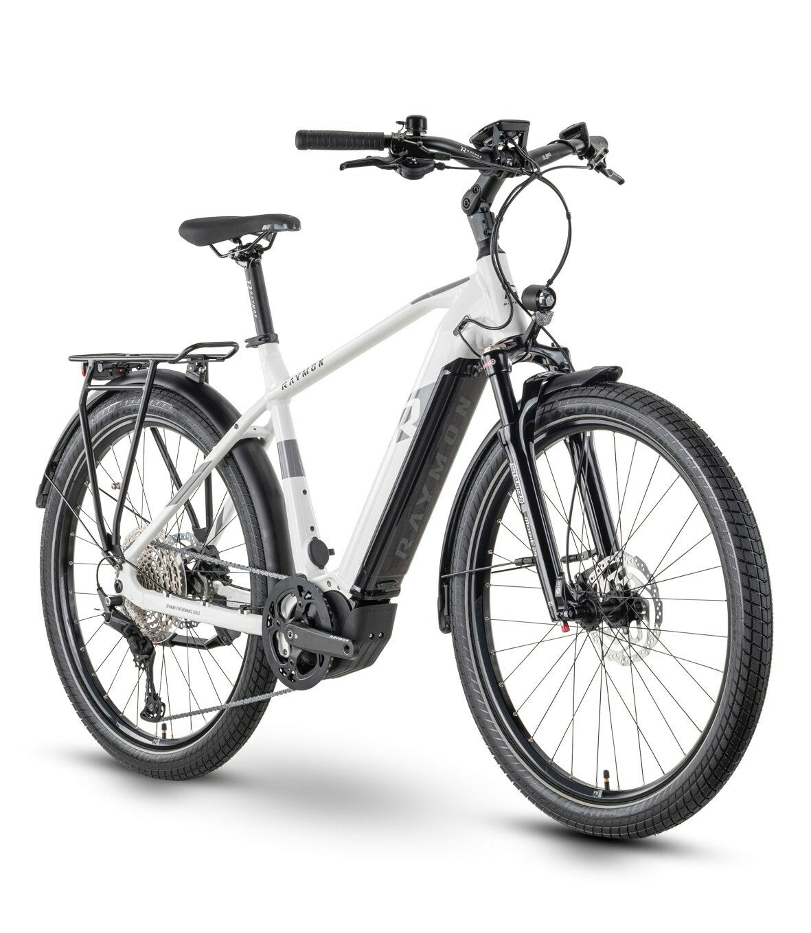 Raymon TourRay E 7.0 white/grey/black gloss 2023 27,5"; 630 Wh Diamant