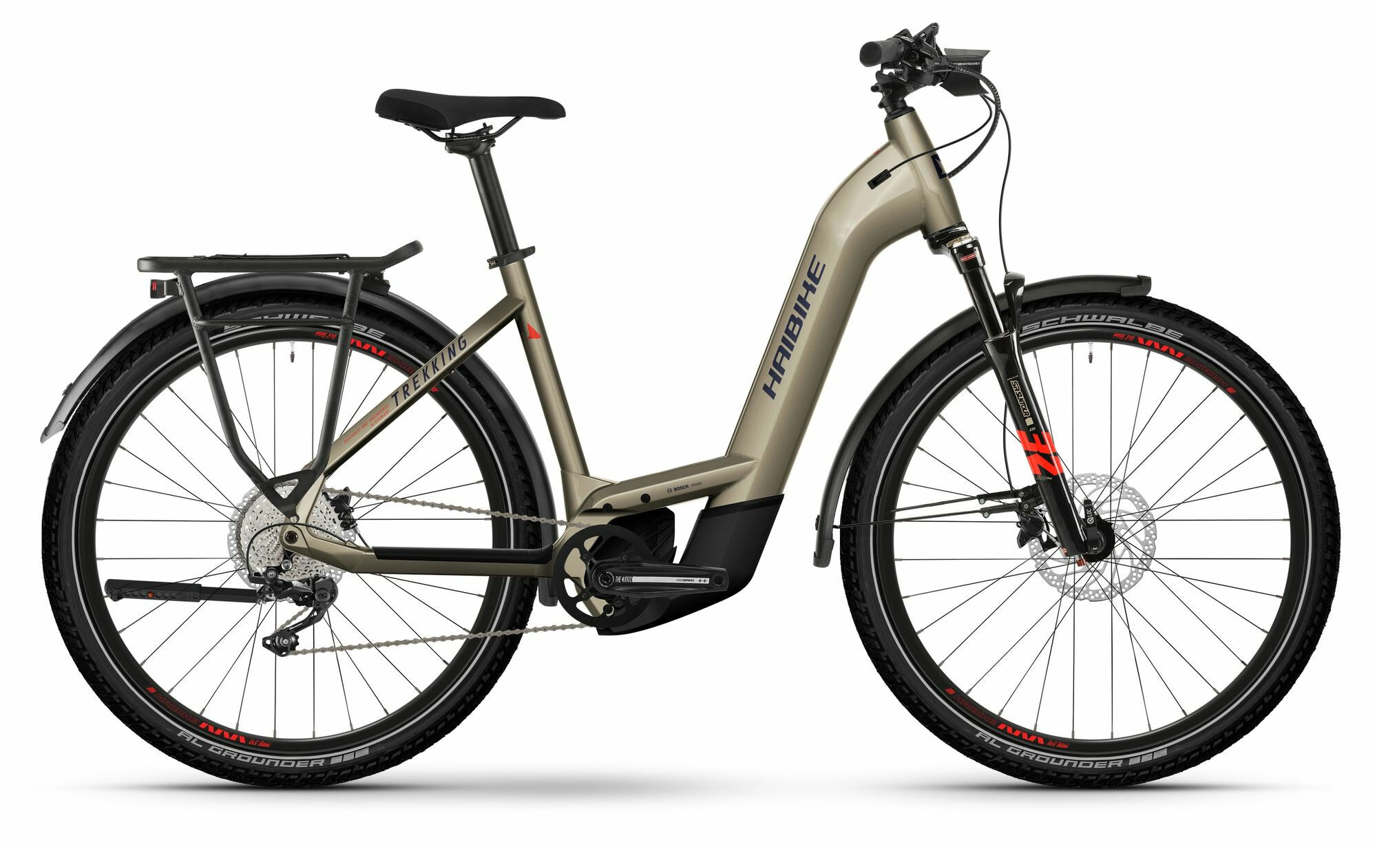 Haibike Trekking 8 sand/red/blue - gloss 2024 27,5"; 750 Wh Wave