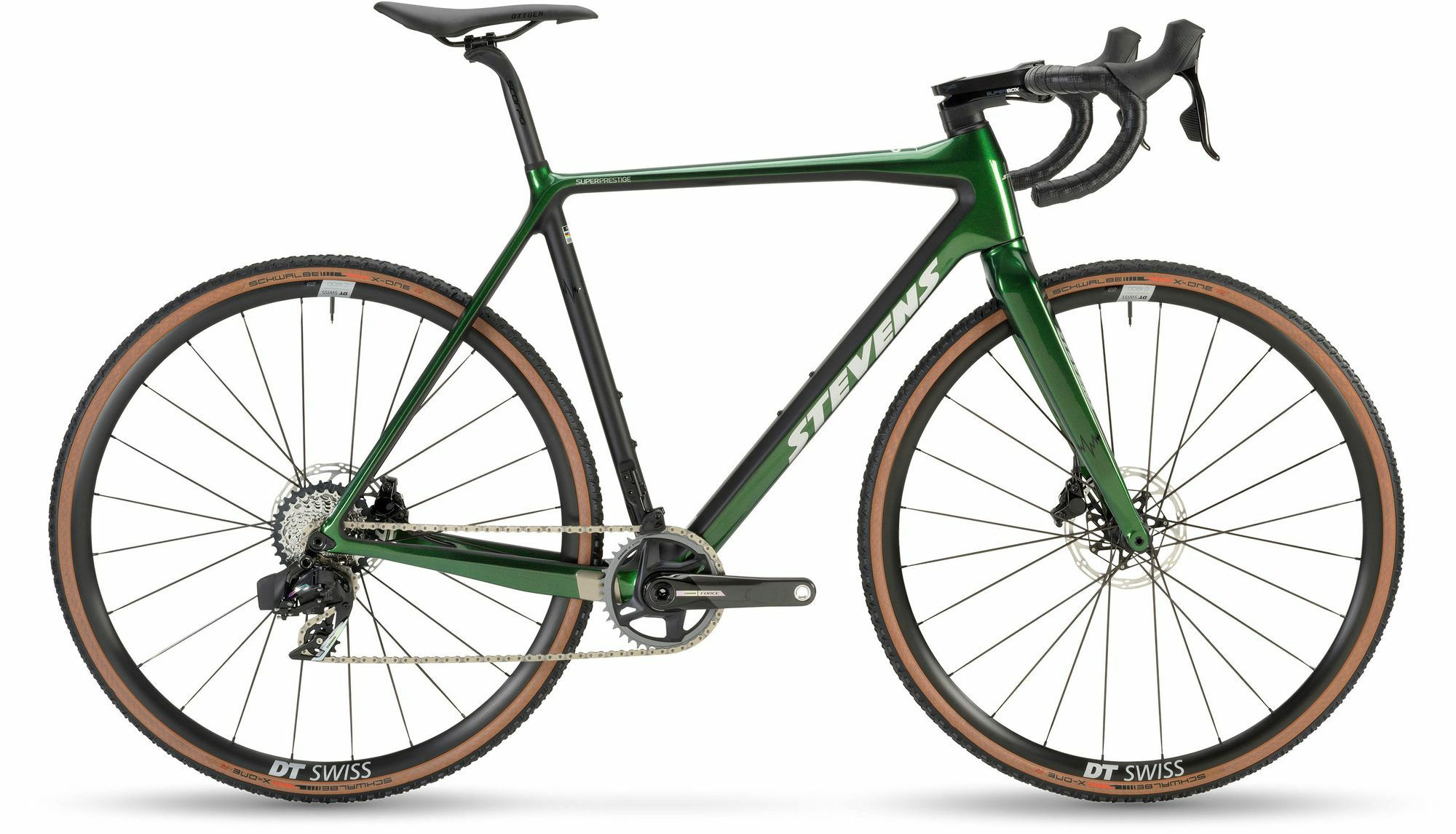 Stevens Super Prestige Force eTap AXS Forest Green Black 2024 28"; Diamant