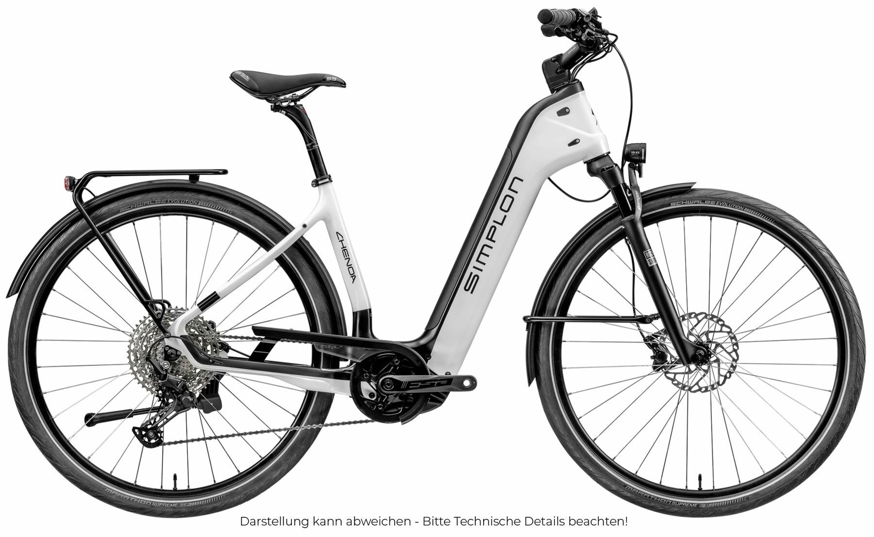Simplon Chenoa Bosch CX Uni Deore10 Pearl White Glossy/Black Matt 2023 28"; 625 W...