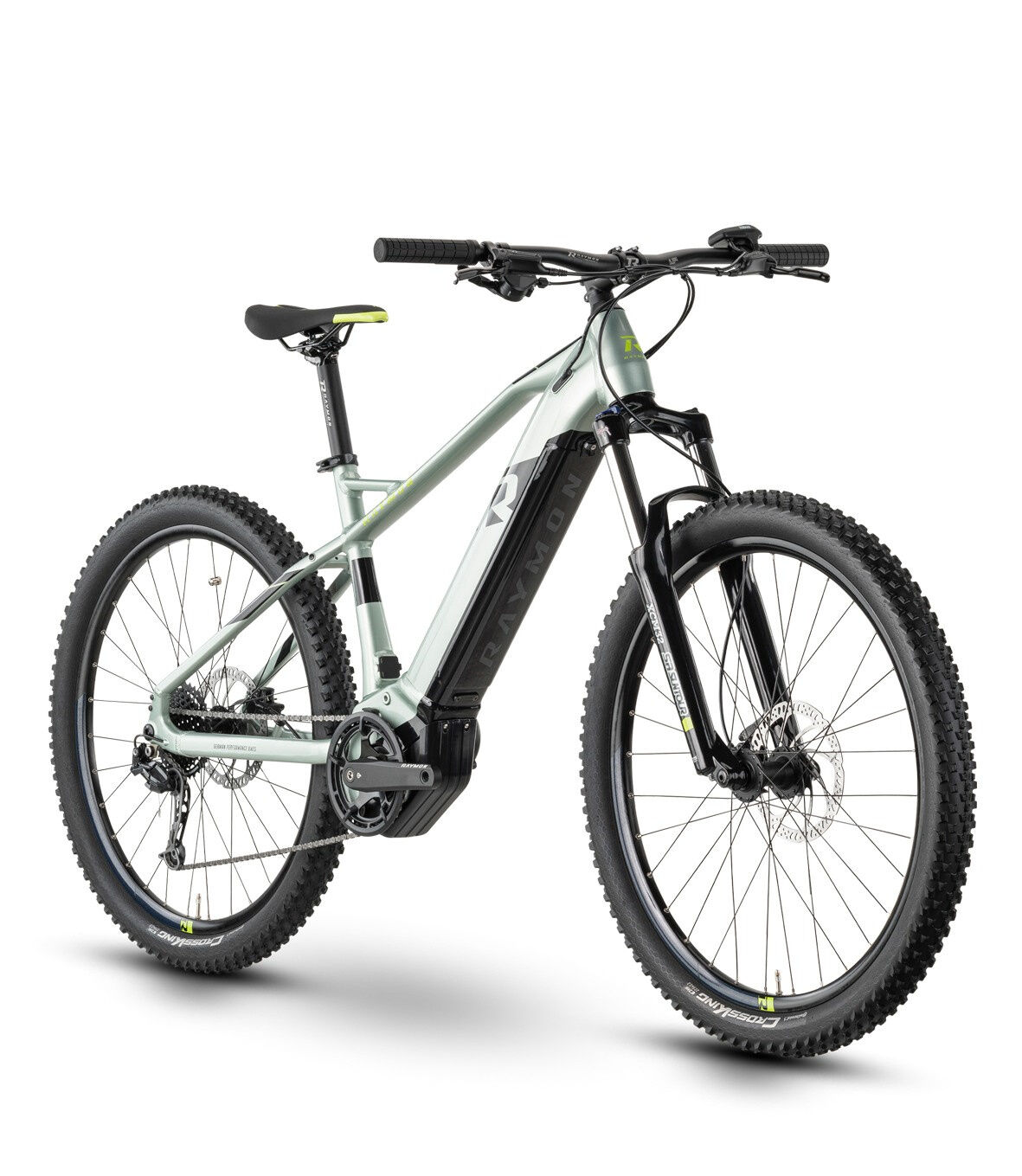 Raymon HardRay E 5.0 M350 pistaccio/black/limegreen gloss 2023 27,5"; 630 Wh Diam...