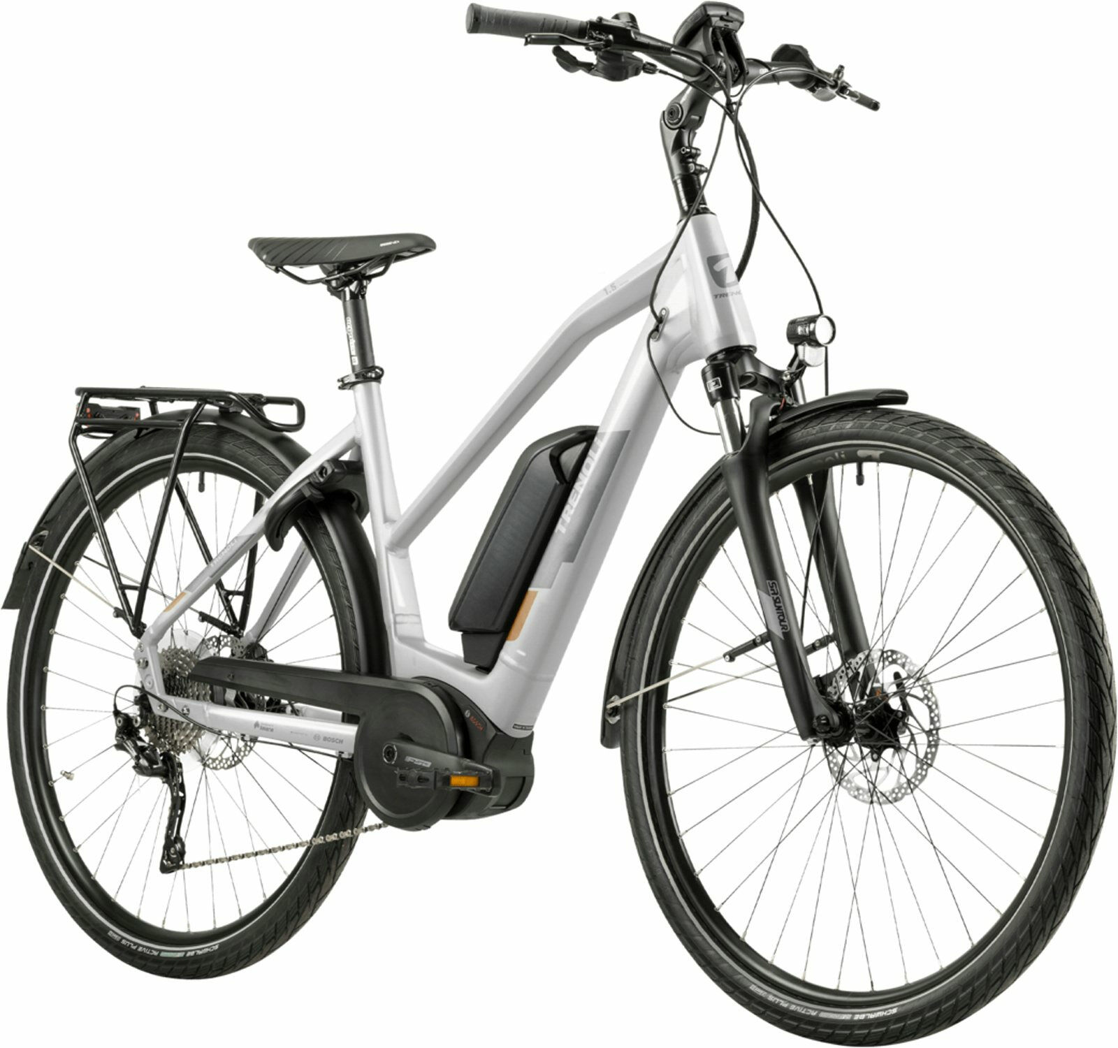 Trenoli BRENTA sportivo T silver - glänzend 2024 28"; 500 Wh Trapez