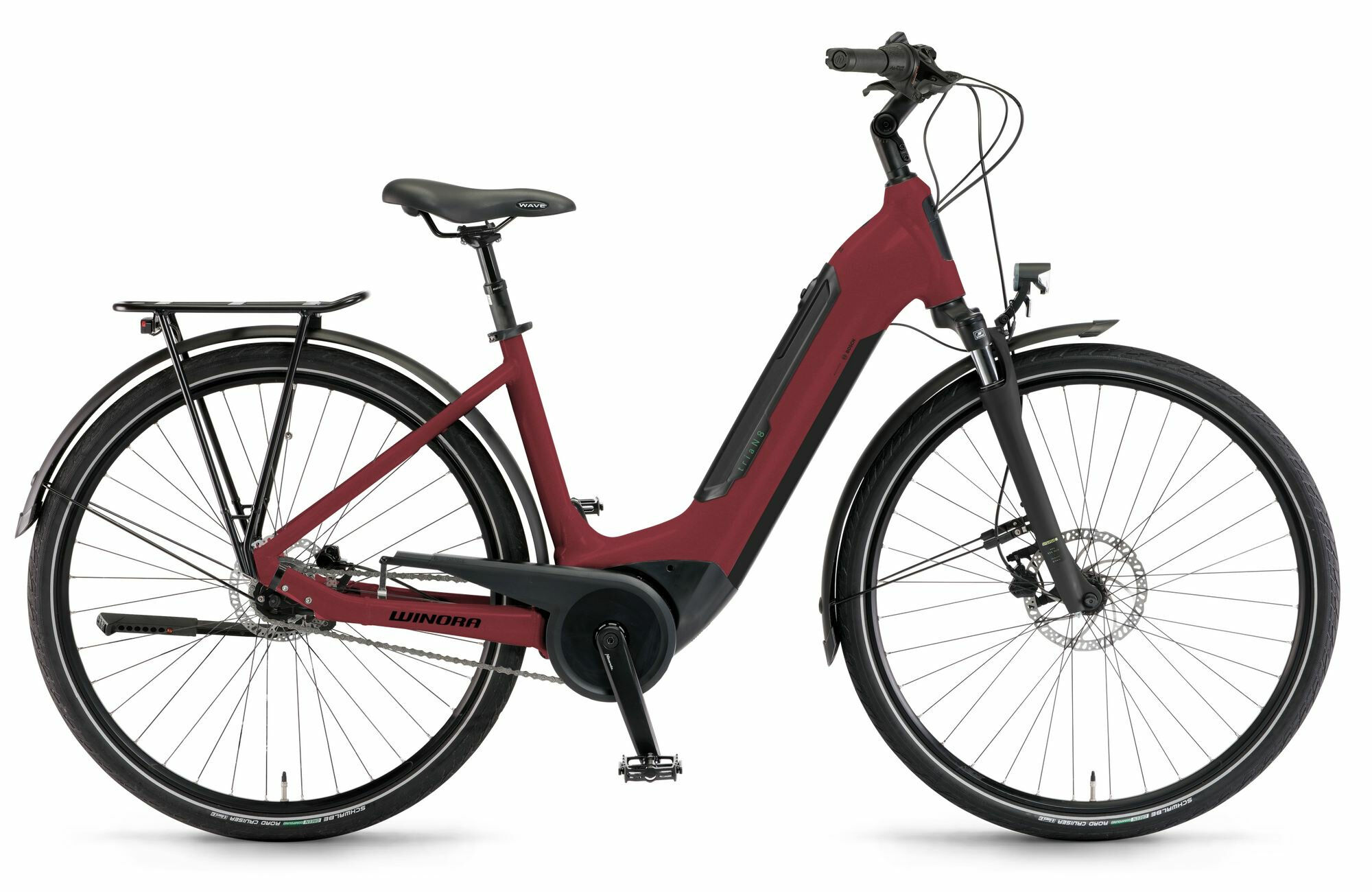 Winora Tria N8 classic red 2024 28"; 500 Wh Wave